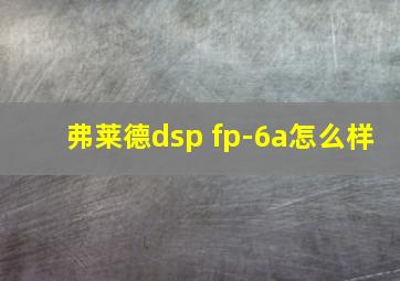 弗莱德dsp fp-6a怎么样